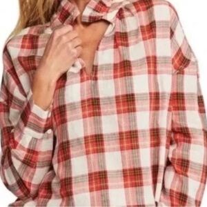 Sundays Red and White Plaid Shirt